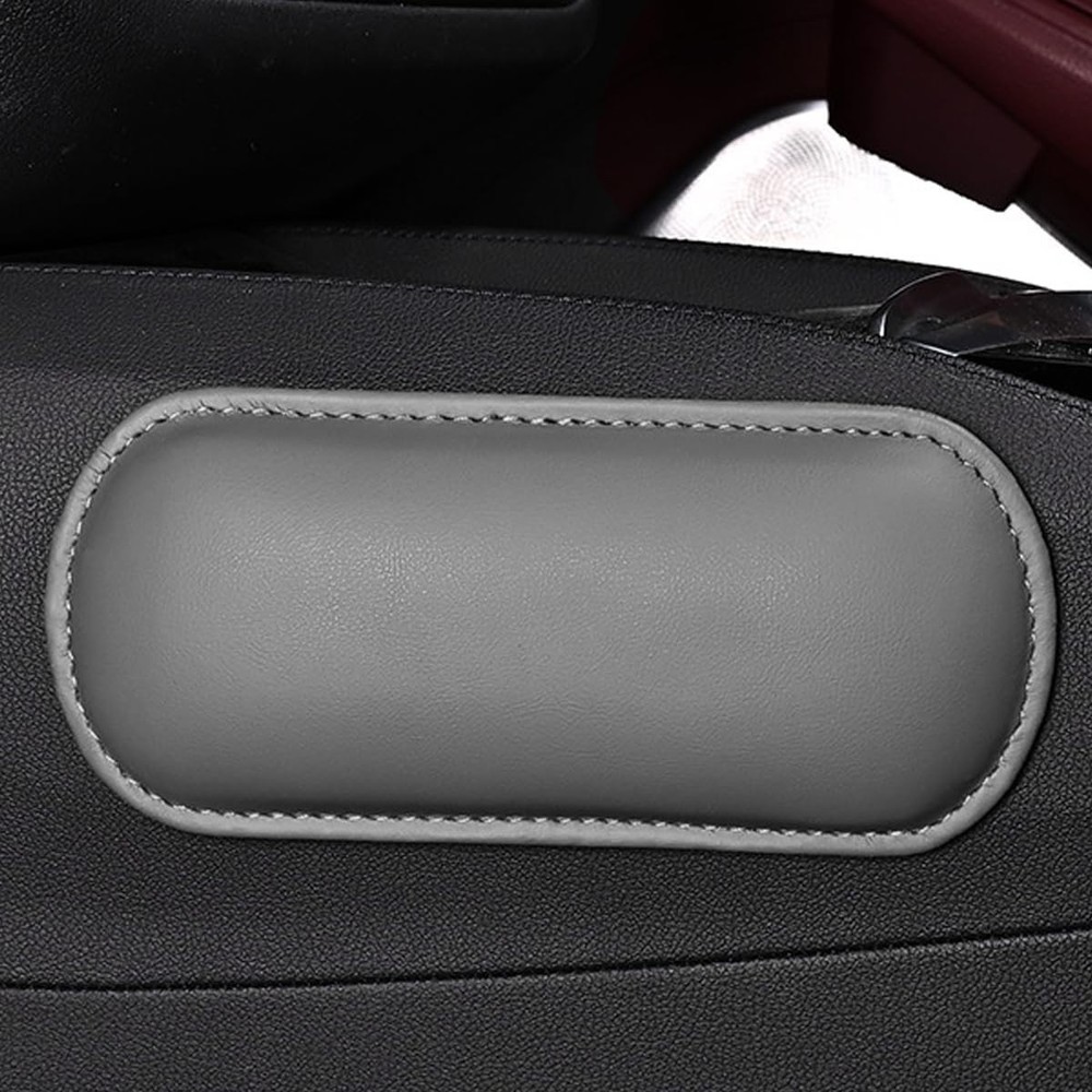 Gray Microfiber Leather Knee Pad - Ergonomic Elbow Support for All Vehicles
