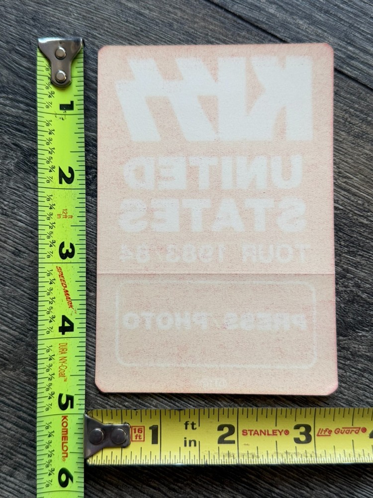 KISS Pass Satin Lick It Up Tour 1983 1984 Press Photo Red UNUSED Vintage Kiss