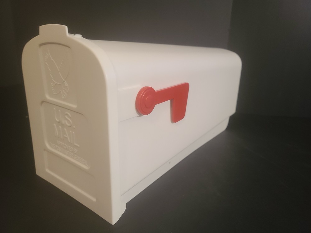 NEW Architectural Mailboxes Parsons White Medium Plastic Post Mount Mailbox