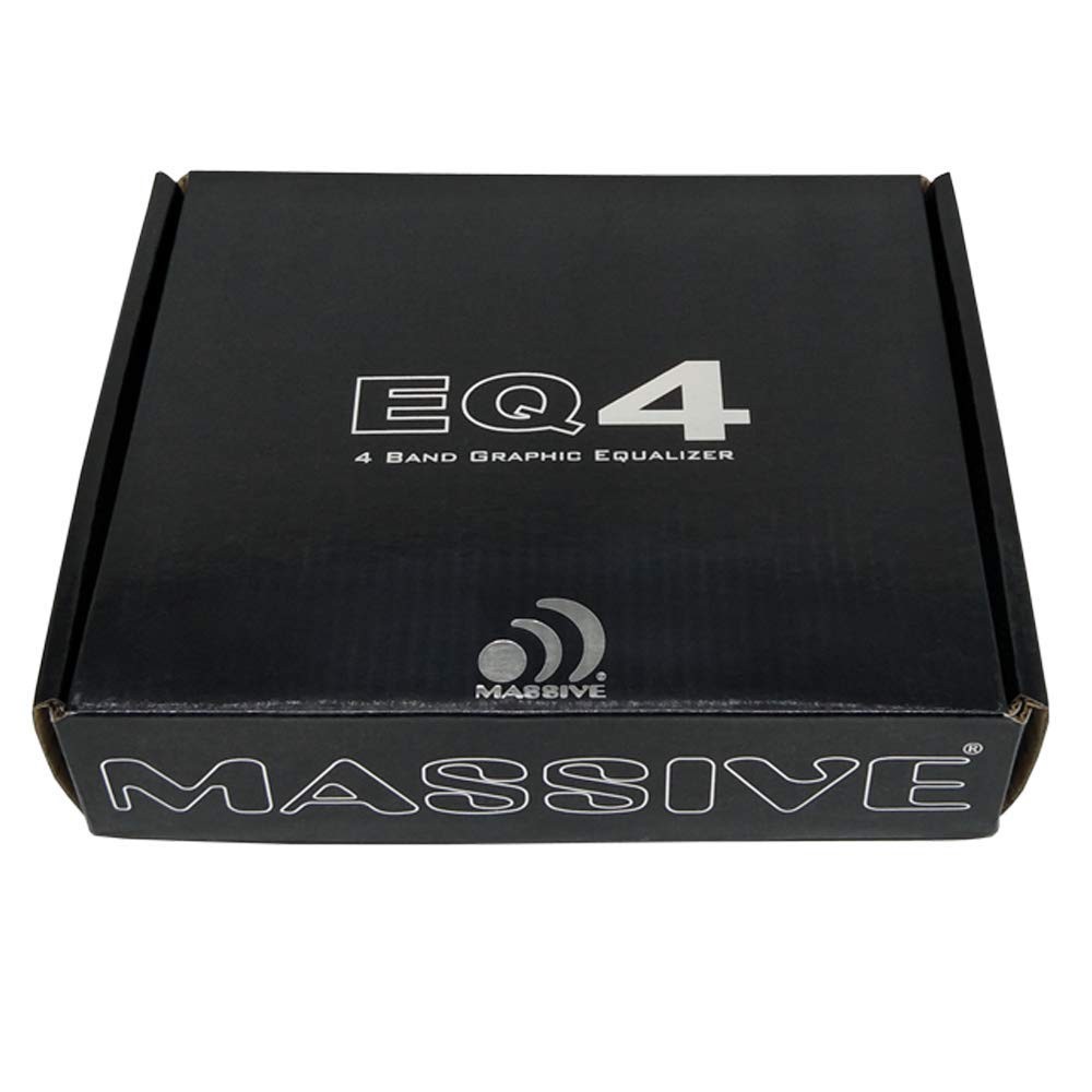 Massive Audio EQ4 Car Equalizer with 4 Band Graphic Equalizer - AUX inputs -