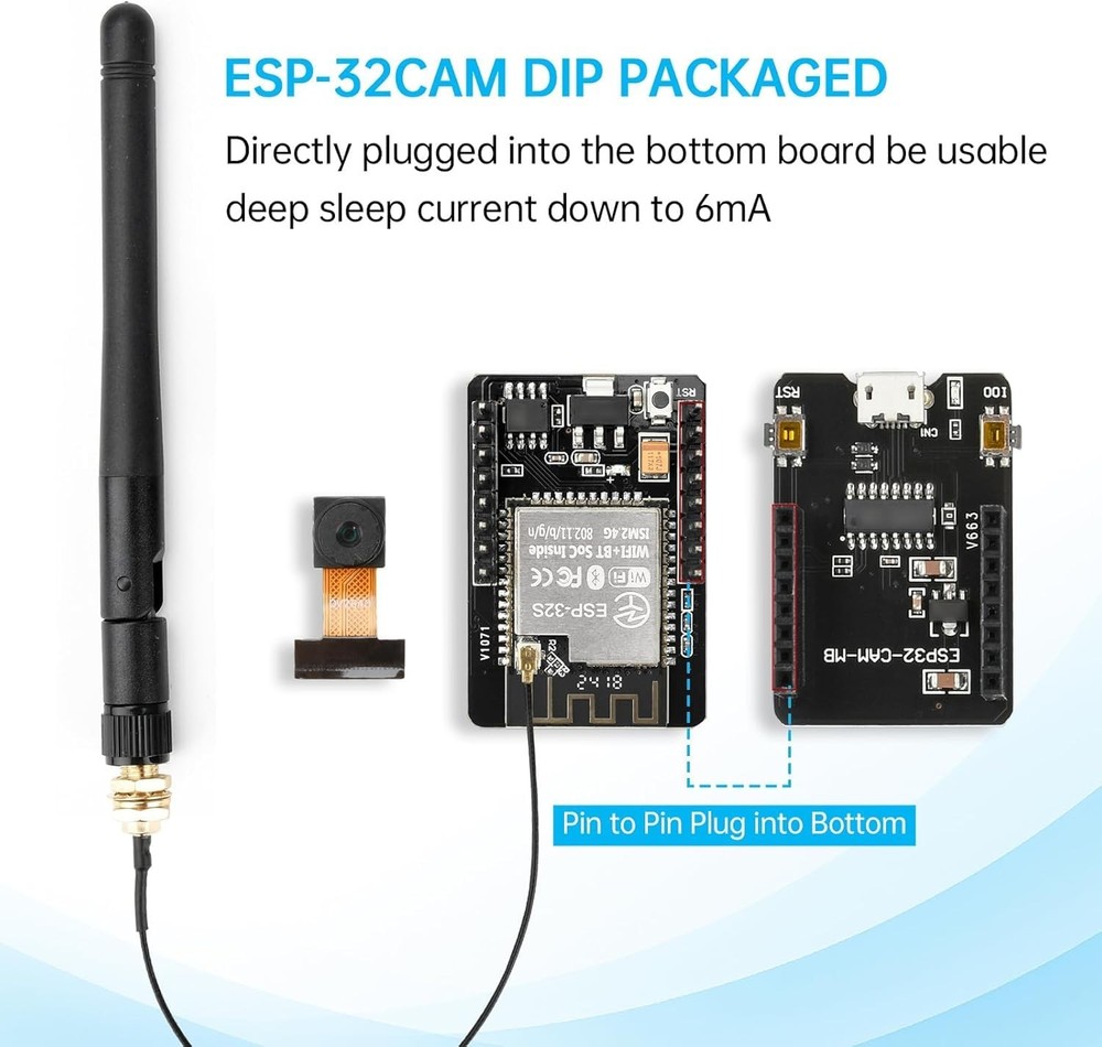 2-Pack ESP32 CAM Development Board, for ESP32-CAM MB WiFi/Bluetooth Developme...