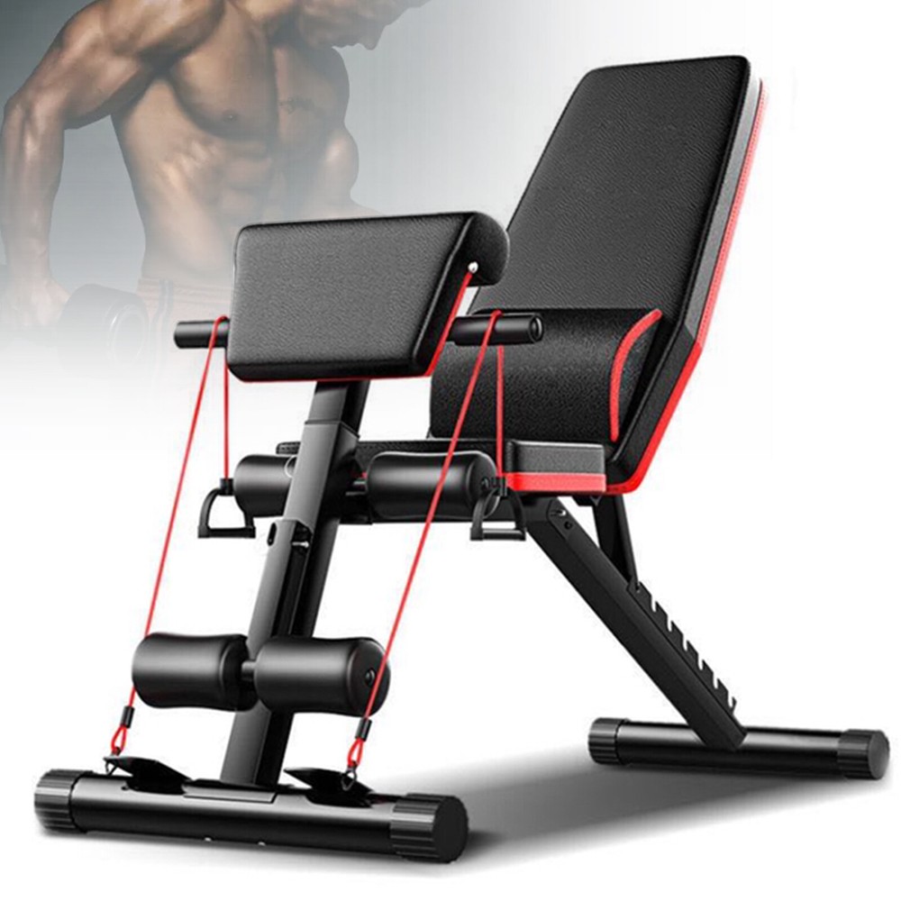 Adjustable Strength Training Bench Training Bench for Full Body Workout Black