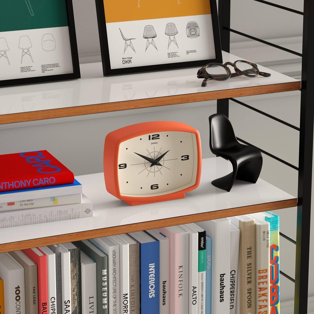 ® Film Desk Clock | Retro Rectangular Design | Orange | Retro Design, Blendin...