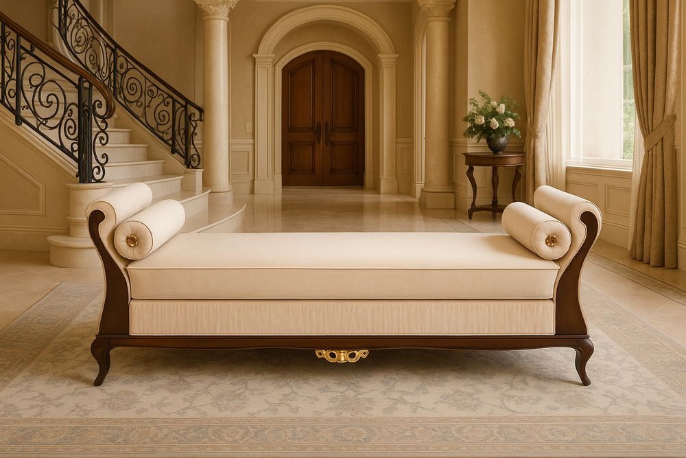 ✨ Luxury Velvet Upholstered Bench – Solid Wood ✨