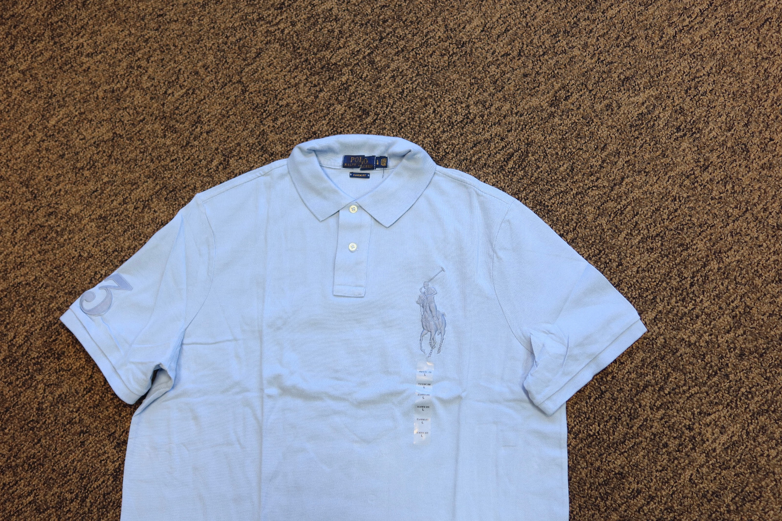 Polo Ralph Lauren Big Pony Classic Fit Polo Shirt Men's Large Blue