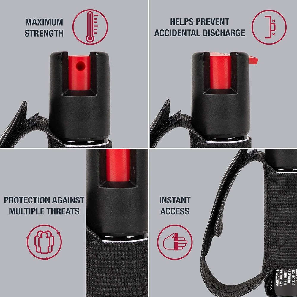 Runner Pepper Gel with Quick-Release Keychain & Reflective Hand Strap - 0.67 oz