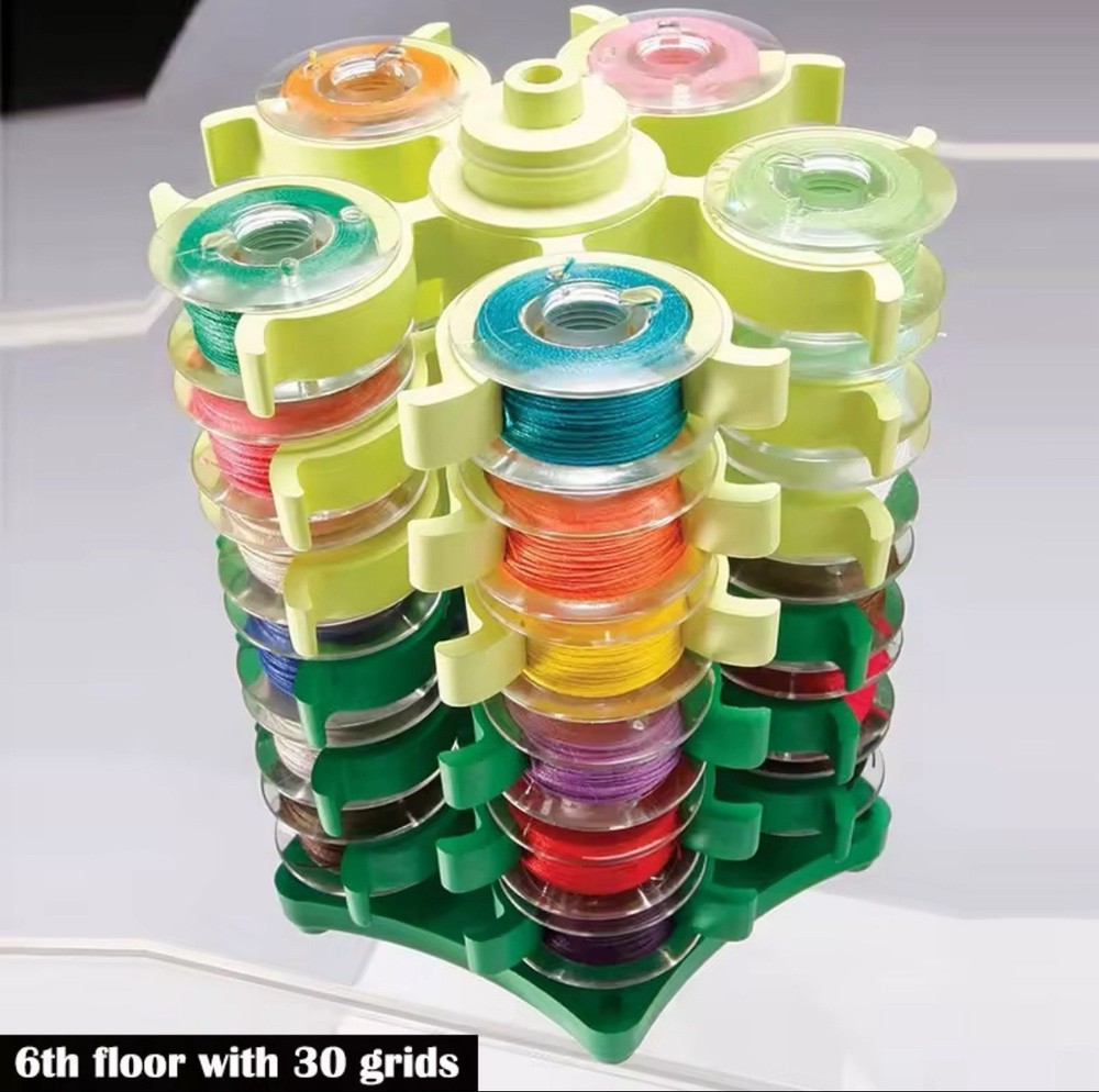 Storage Tower Stand for 30 Thread Spools Sewing Bobbin Organizer