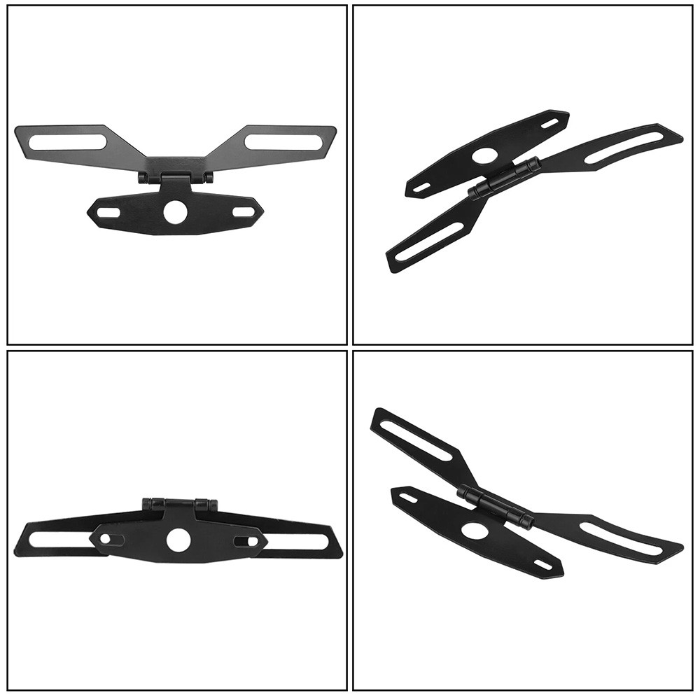 Adjustable Motorcycle Folding License Plate Holder with Tail Light Bracket DE