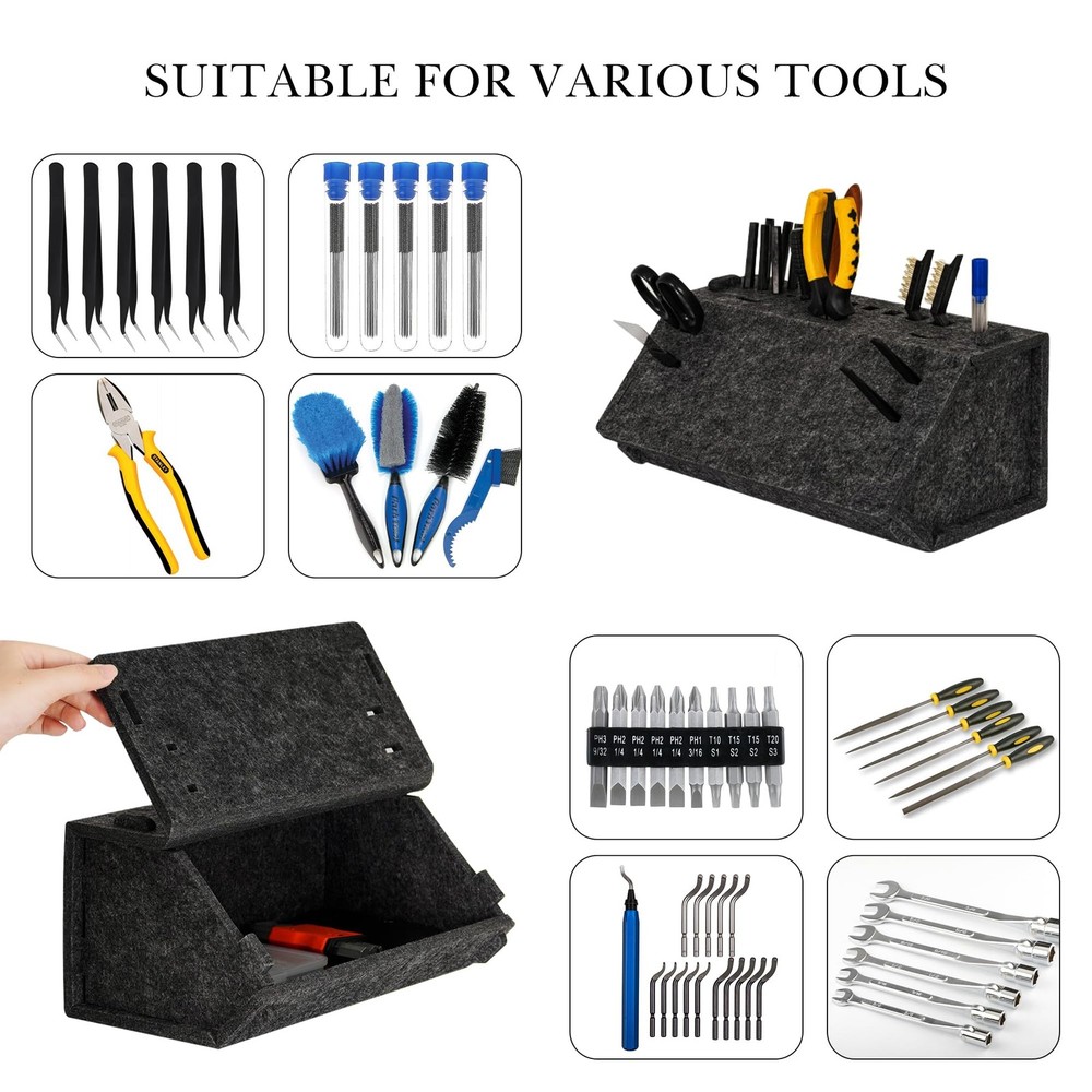Screwdriver Organizer Rack for Workbench, Desktop Hand Tool Storage Holder, S...