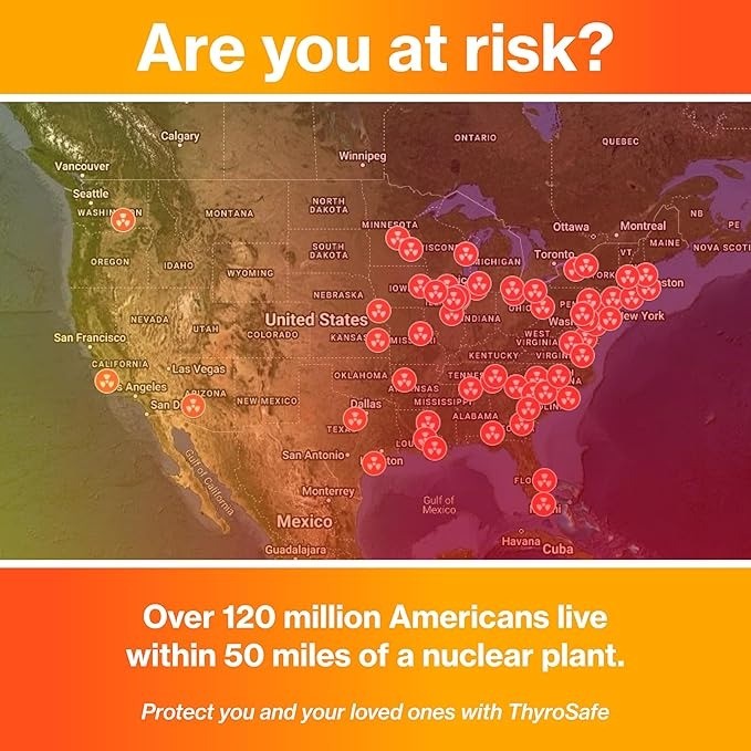 Thyrosafe 65mg Potassium Iodide Tablets Radiation Protection (20 Pack)