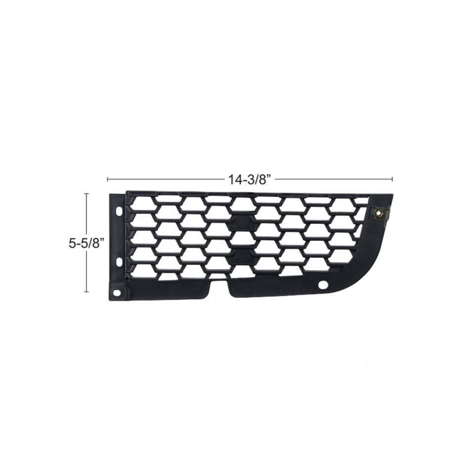 2018+ Freightliner Cascadia Bumper Mesh Grille Insert - Black - Driver Side