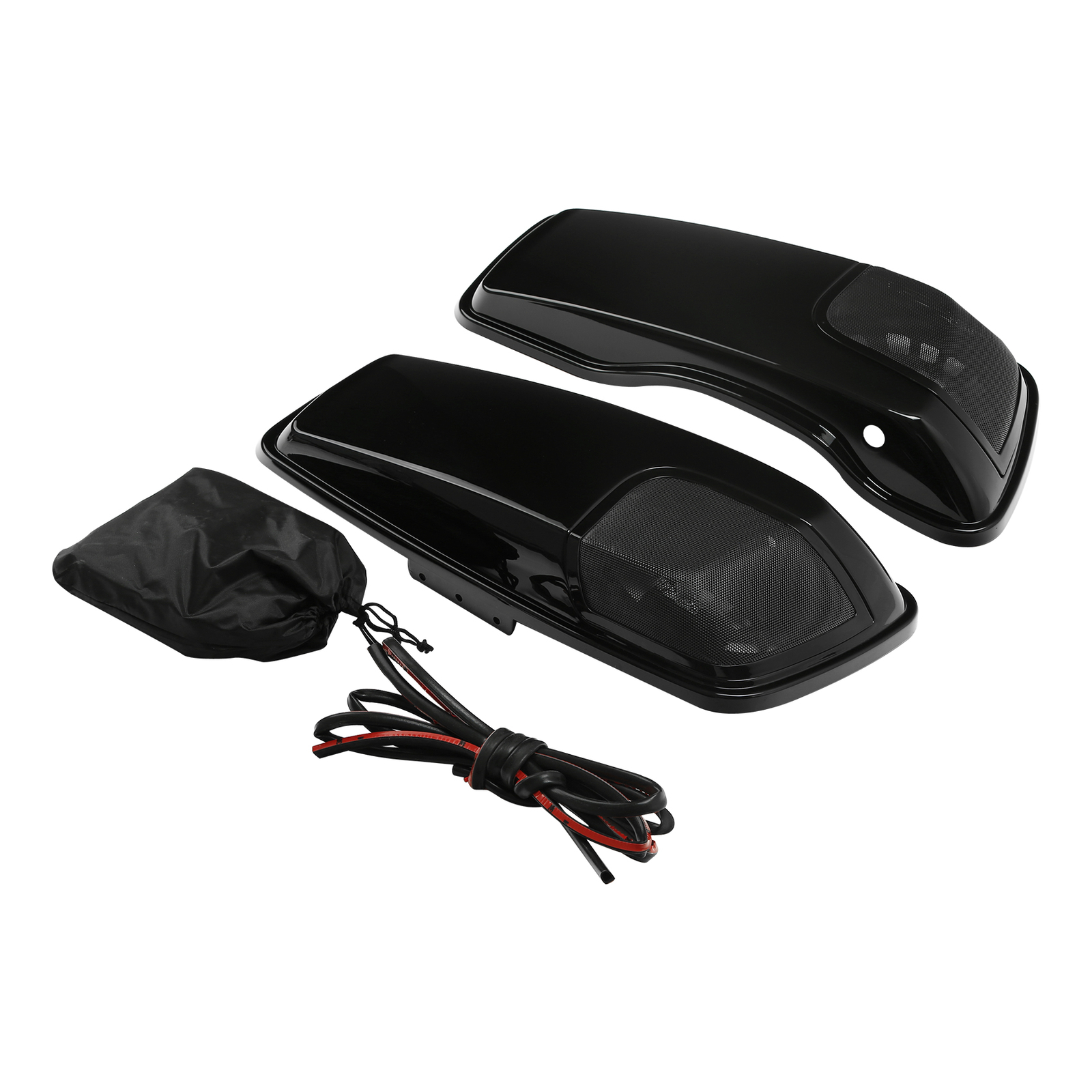 Saddlebag Lids Speaker Cutouts Fit For Harley Touring Road King Glide 2014-2024