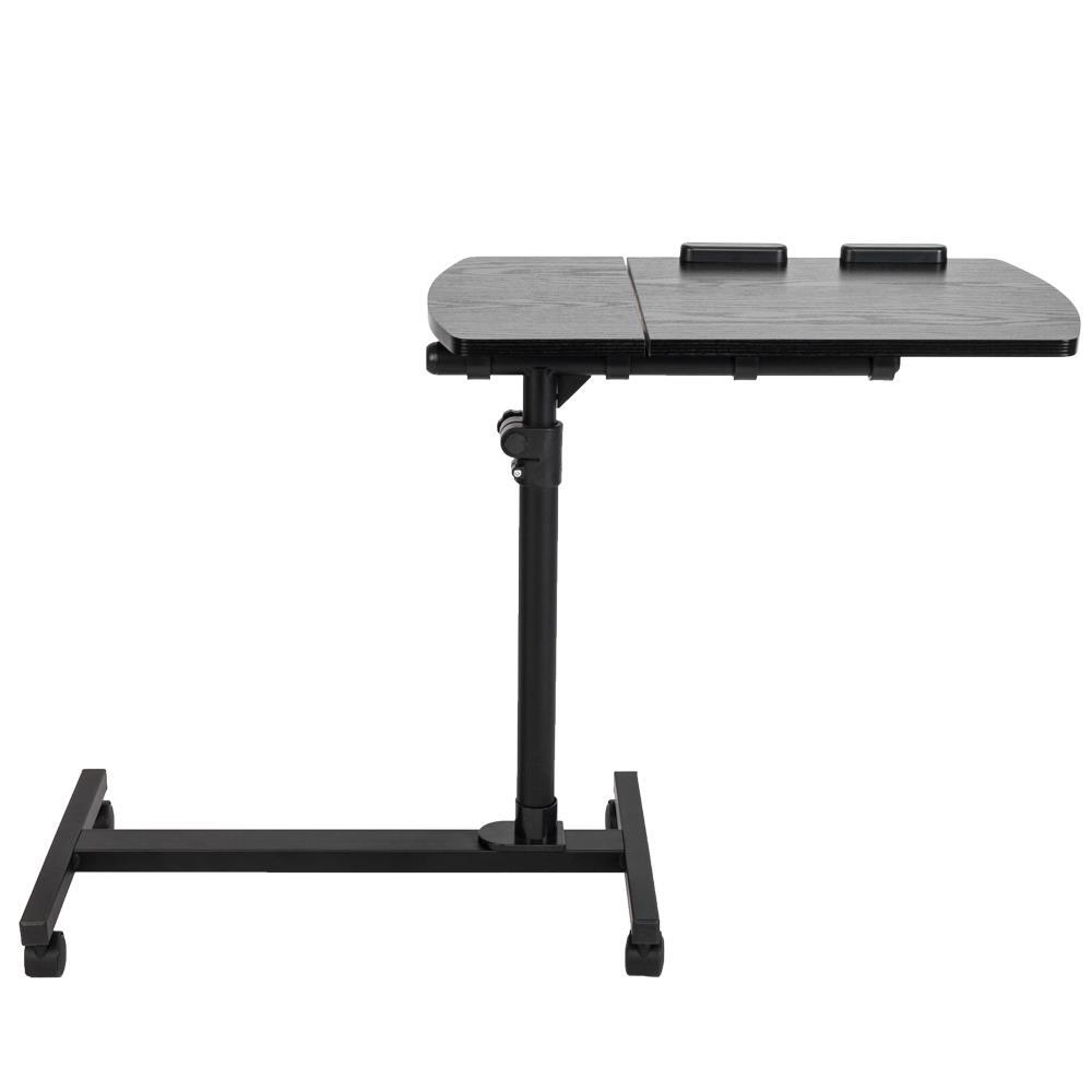 Height Adjustable Mobile Laptop Table Small Rolling Standing Desk for Sofa Bed