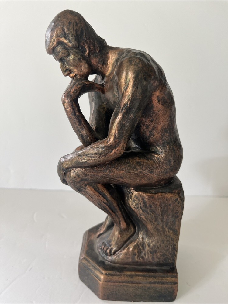 Vtg Heavy Solid  Rodin’s The Thinker (Thinking Man)