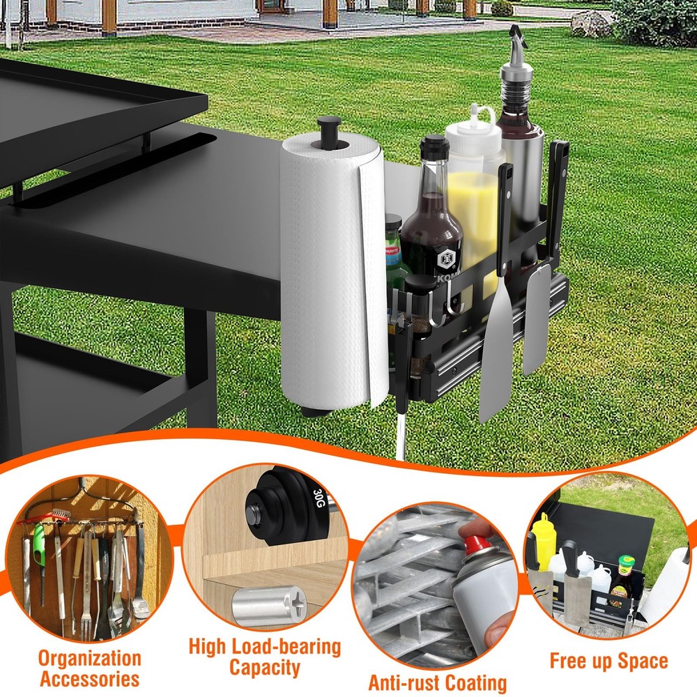 Griddle Caddy for Blackstone/Weber Grill, Griddle for Space Saving,Grilling S...