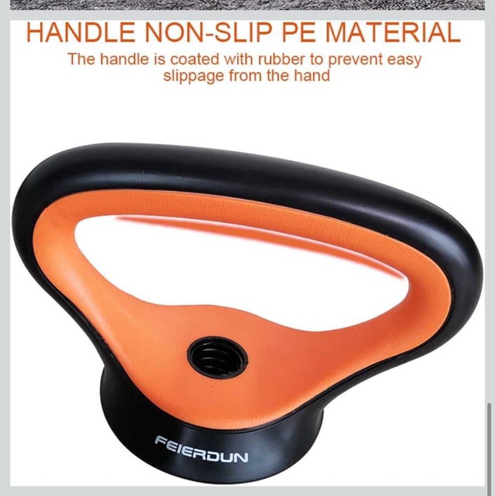 Feierdun Adjustable Kettlebell Handle for Plates HANDLE ONLY