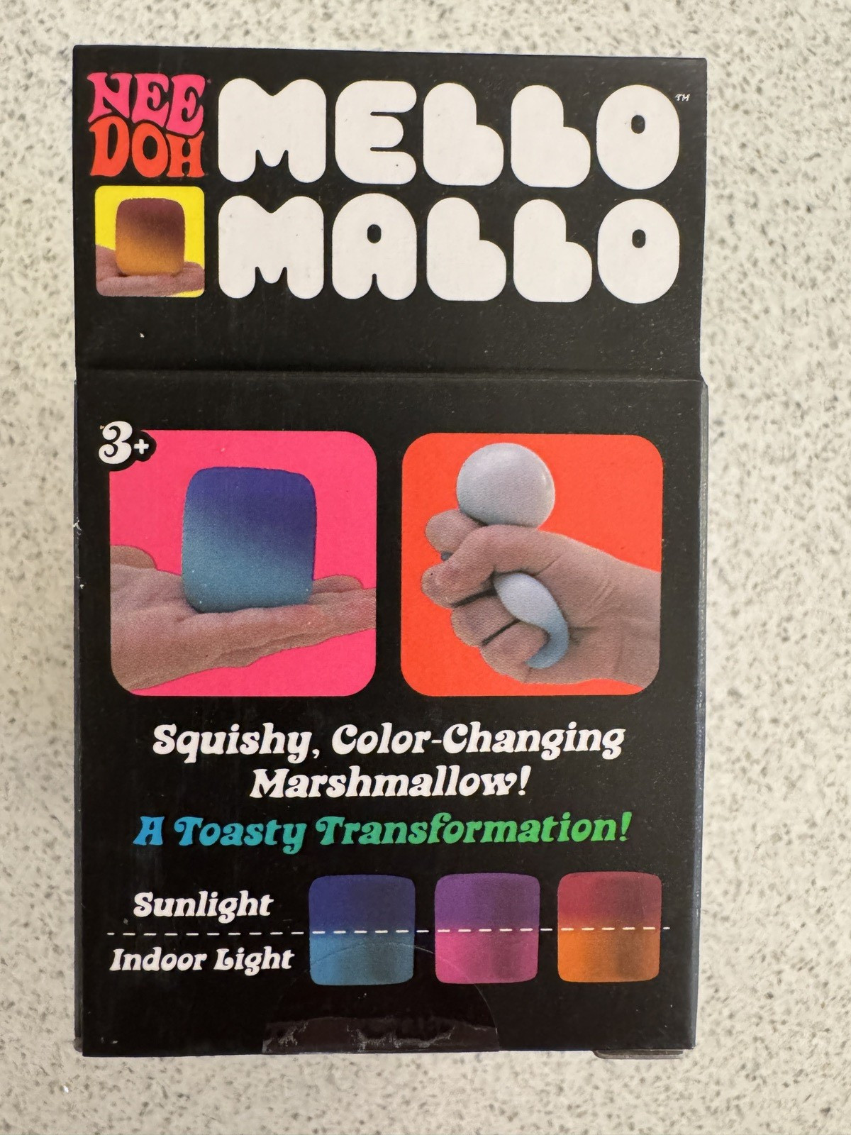 Schylling NeeDoh Mello Mallo Viral TikTok Fidget Toy UV Color Change Pick Color