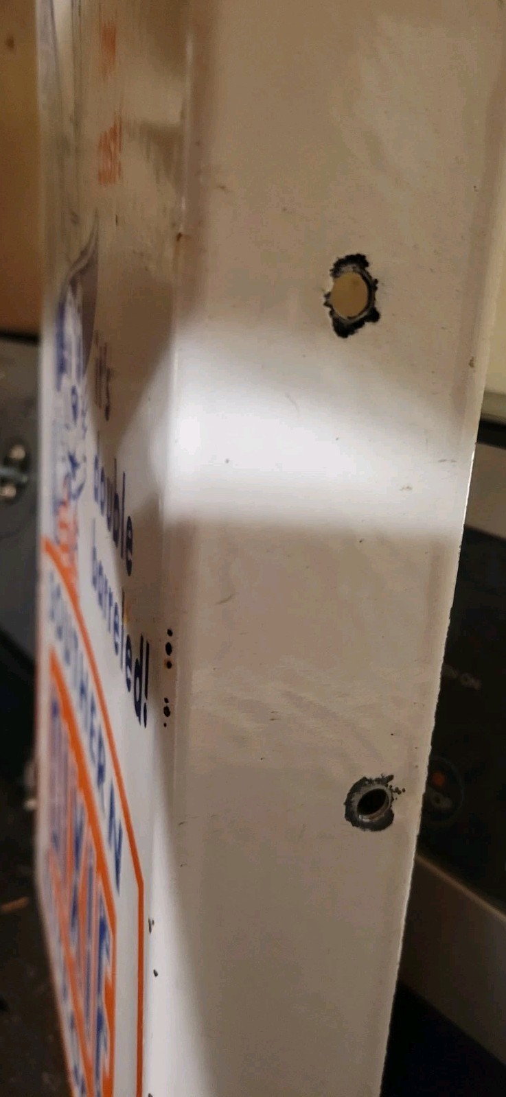 Vintage Dixie Southern Porcelain Flange Sign Nitrogen Rebel Black Americana USA