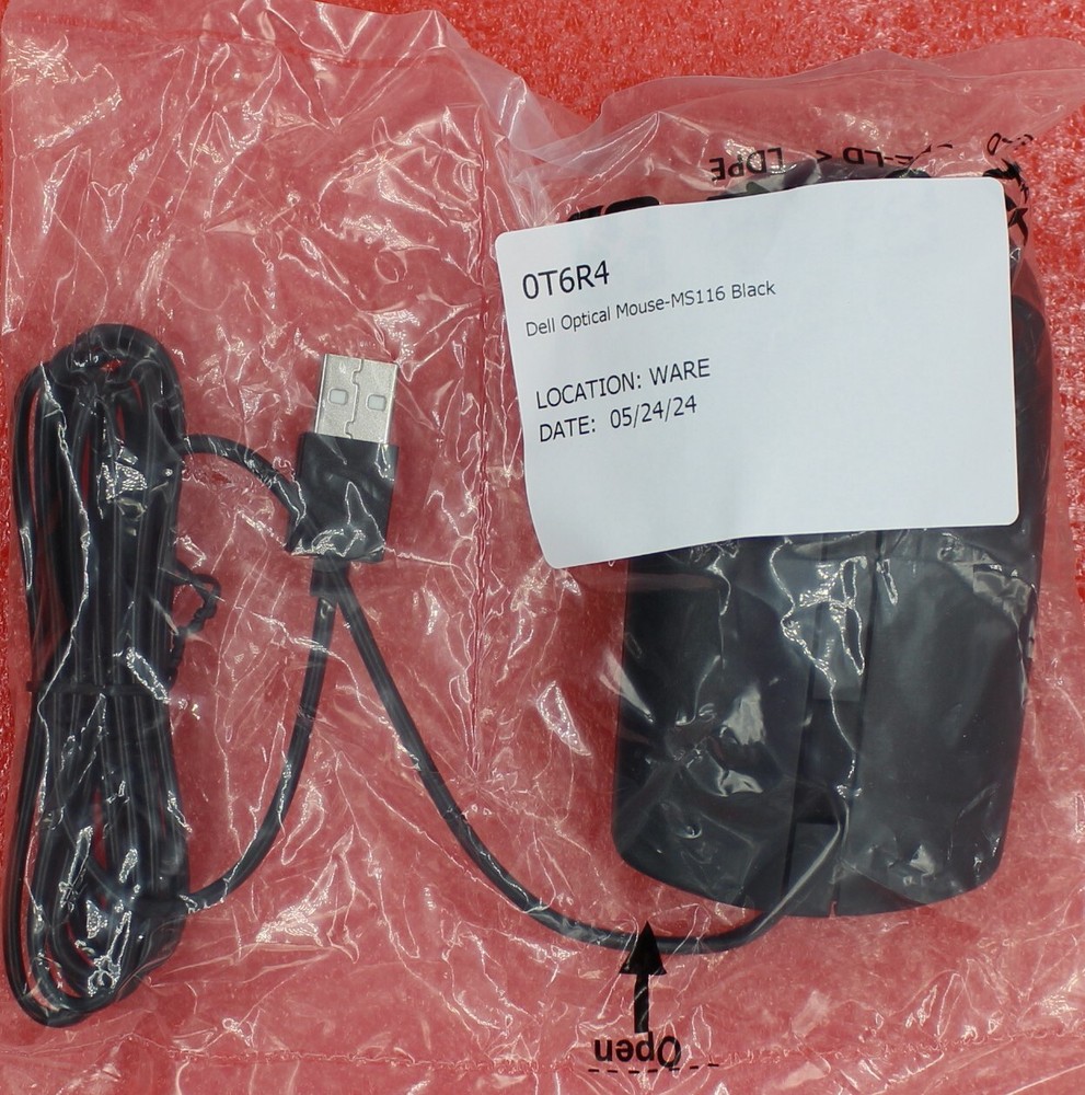 0T6R4 - Dell Optical Mouse-MS116 Black