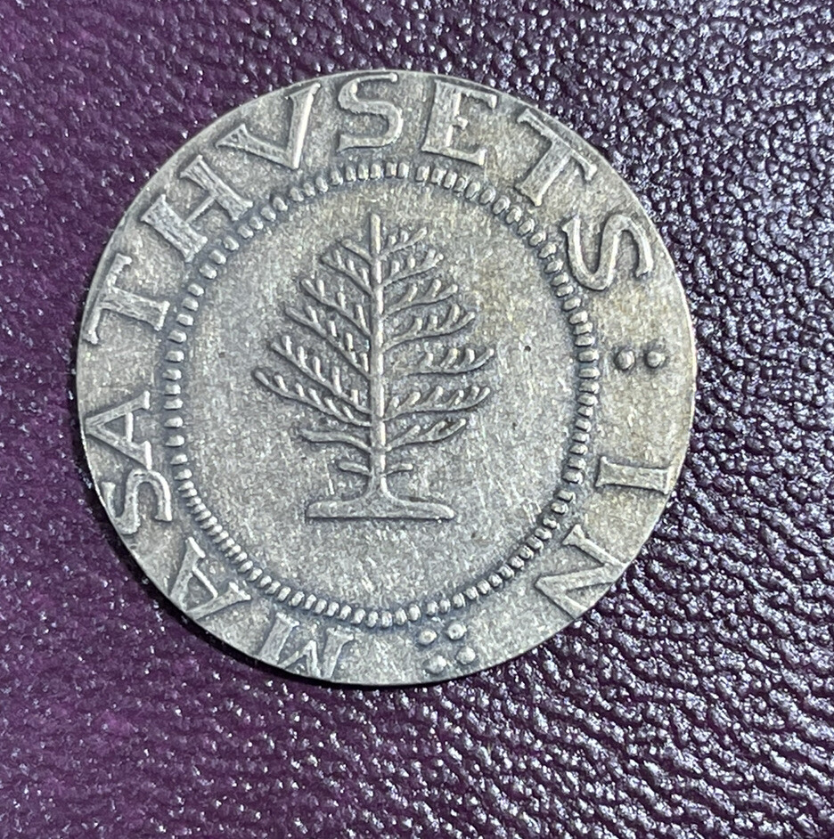 Massachusetts 1652 Pine Tree Shilling Restrike