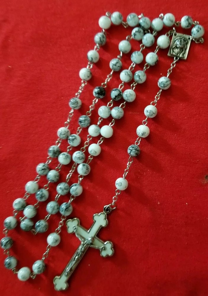 CATHOLIC ROSARY  PRAYER BEADS CRUCIFIX  From ITALY NEW