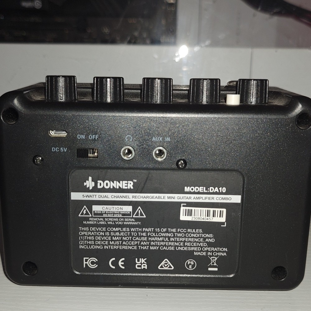 Donner DA10 5W 2-Channel Solid State Combo Practice Amp for Electric Guitar
