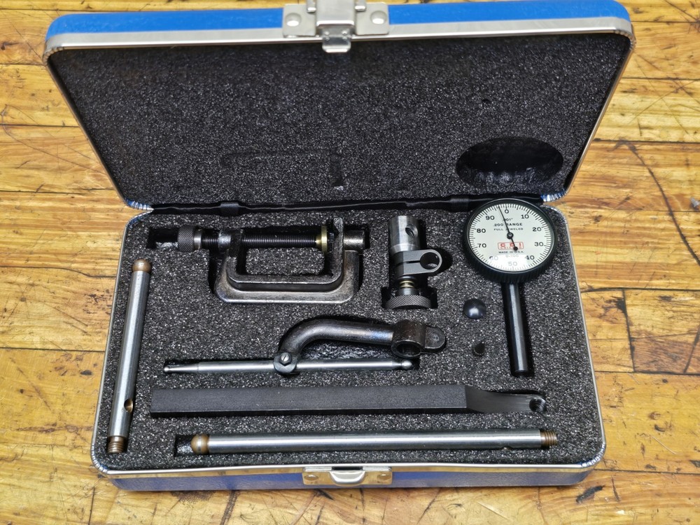 CDI B-100 Dial Indicator Set w/Case - .001" Grads, .200" Range, Jeweled USA NEW