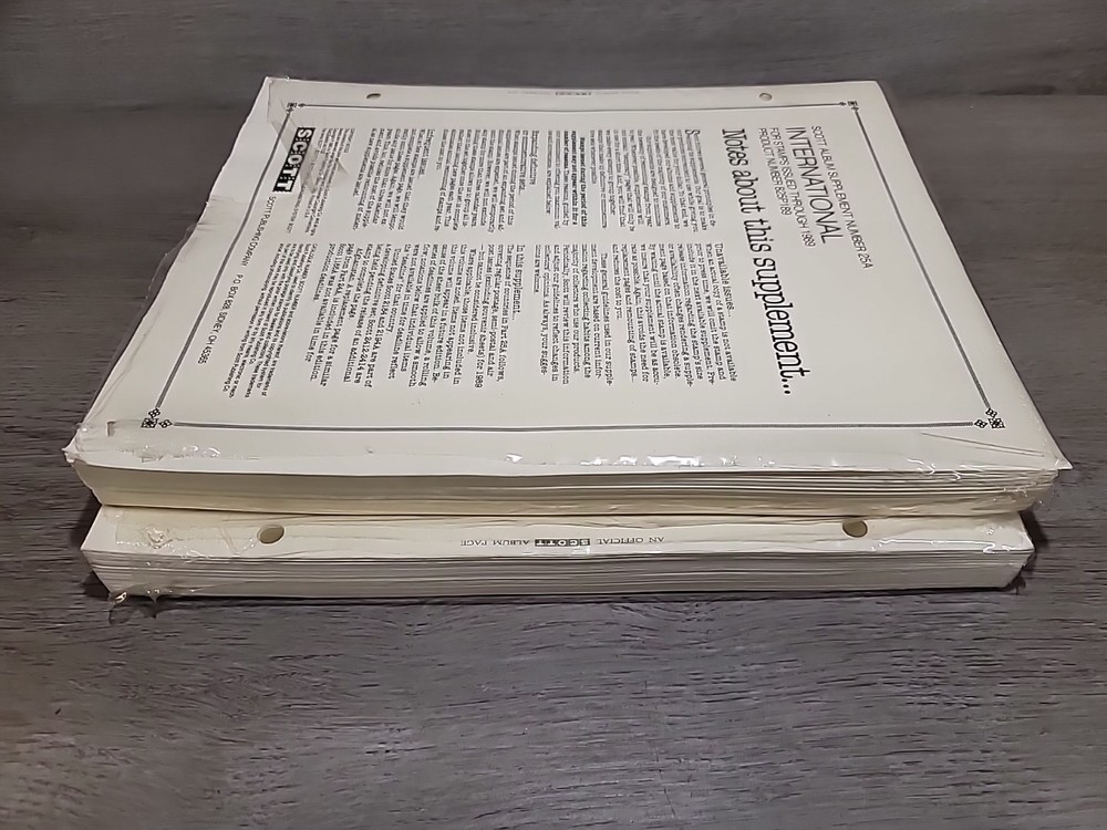 Scott International Supplement Notes #24A & 24B XXIV for Stamps Issued in 1988