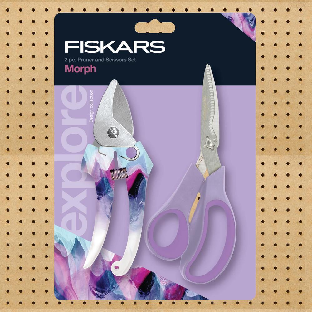 Fiskars Explore Collection Bypass Pruner & Veggie Shears Set: 2-piece set Morph