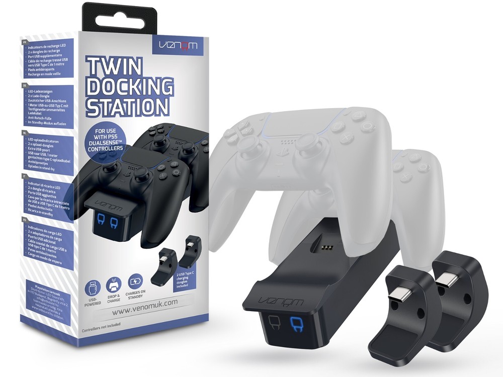 Venom PS5 Controller Twin Docking Station - Black VS5007