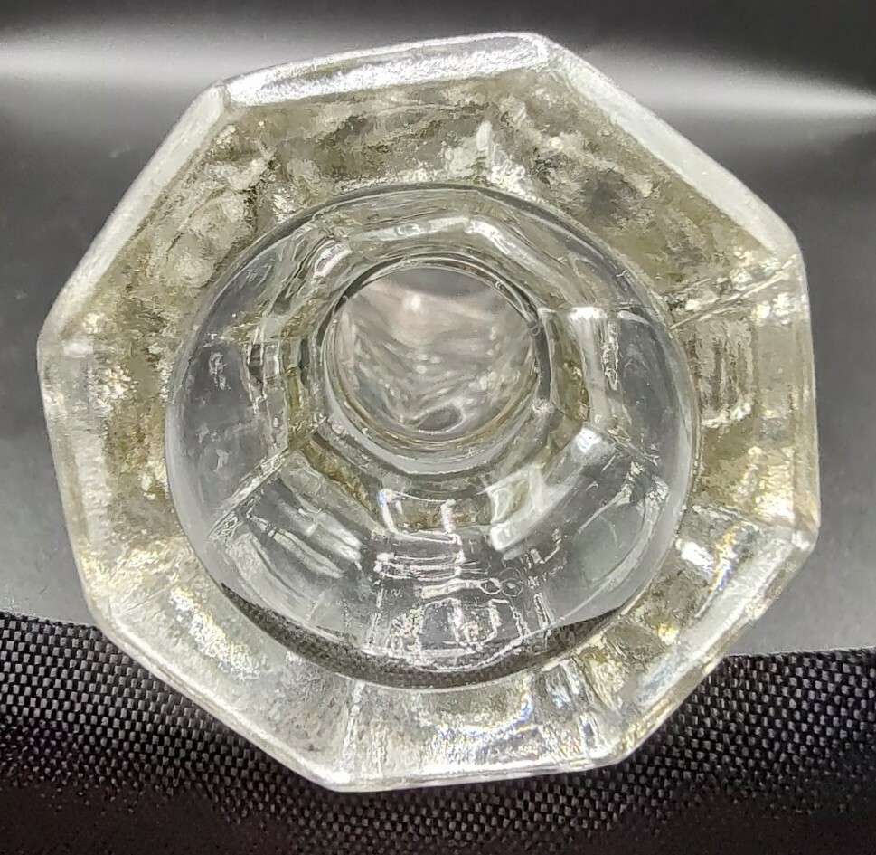Vintage Hoosier Star Pattern Clear Glass Vase