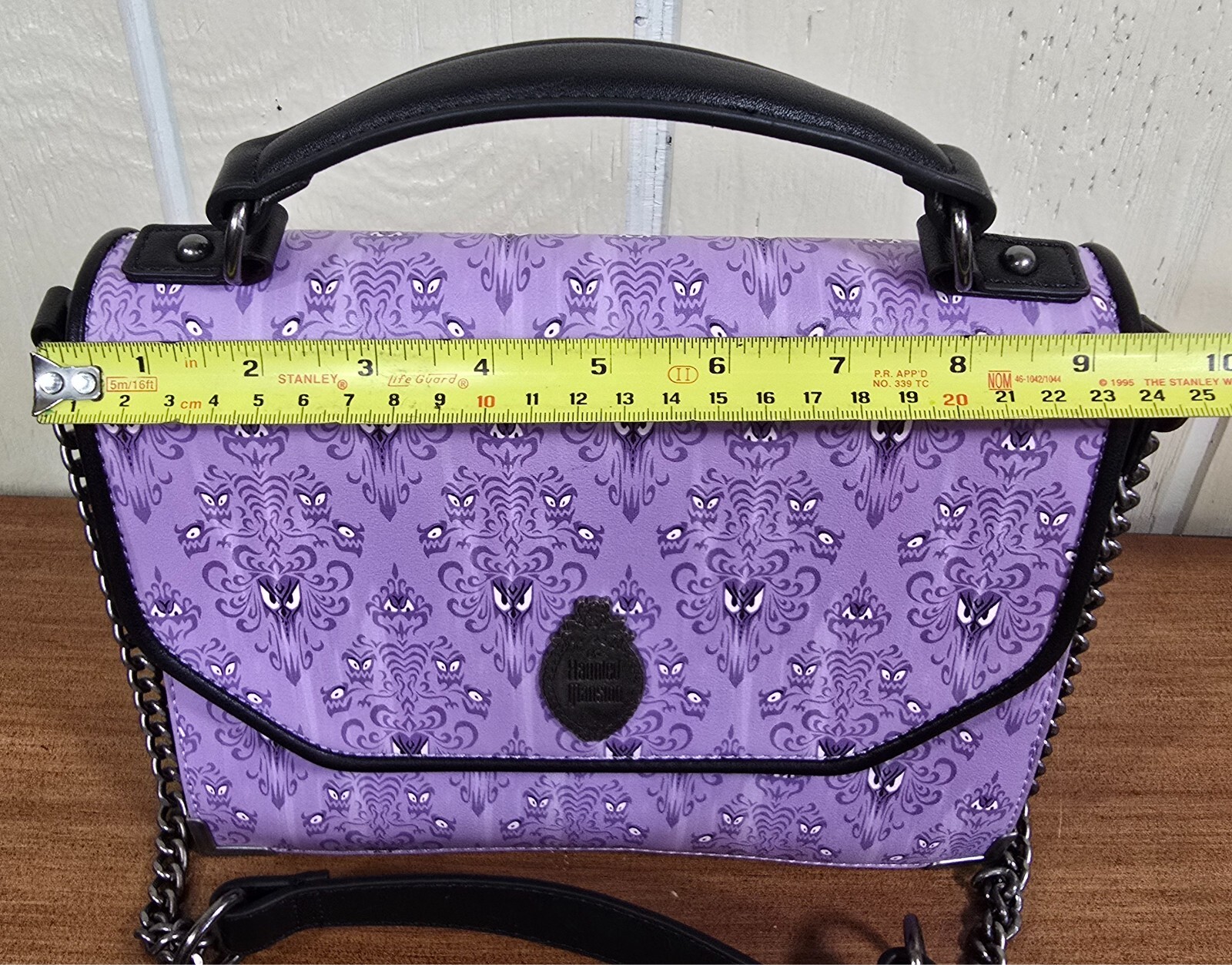 Disney Loungefly Parks The Haunted Mansion Wallpaper Eyes Crossbody Bag Purse