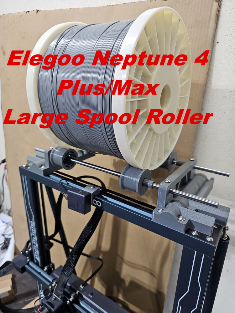 3d Printer Larger Spool Roller Fits Neptune 4 Max or Plus or standalone