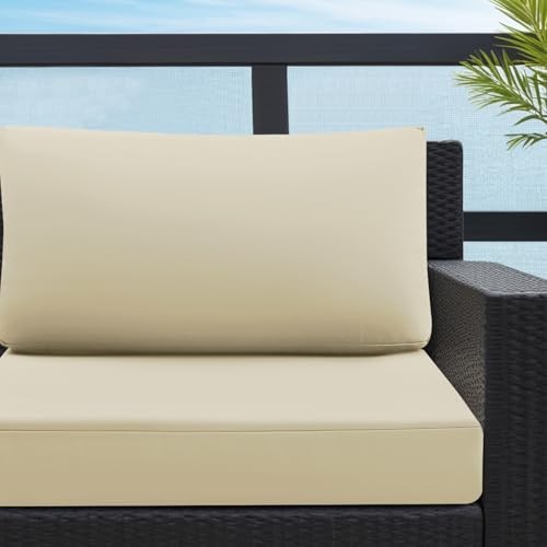 Outdoor Cushions for Patio Furniture, Outdoor Seat 28.5 x 28.5 In Beige