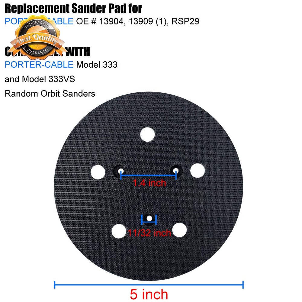 5 Inch Sander Pad Hook Loop Replacement for 333 333VS Random Orbit
