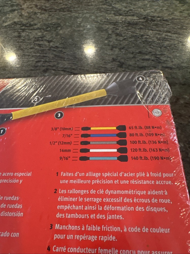 snap on 305TSKTA 5 pc wheel torque extension set new sealed