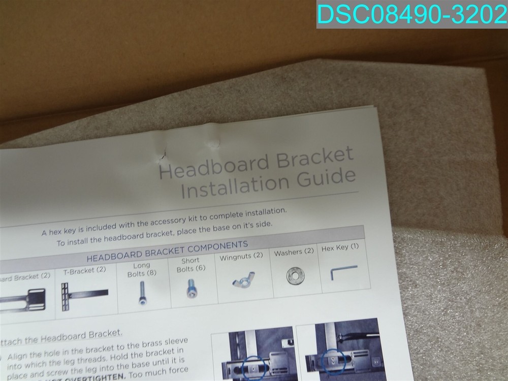 400F0012289 Sealy Ease Universal Headboard Brackets V1