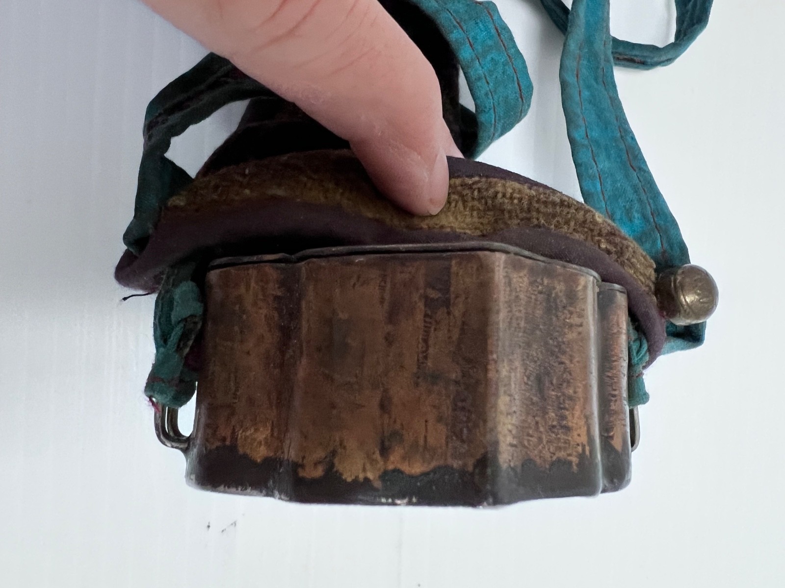 Early 20th Century Large Antique Tibetan Ghau Prayer Box with Three Buddha