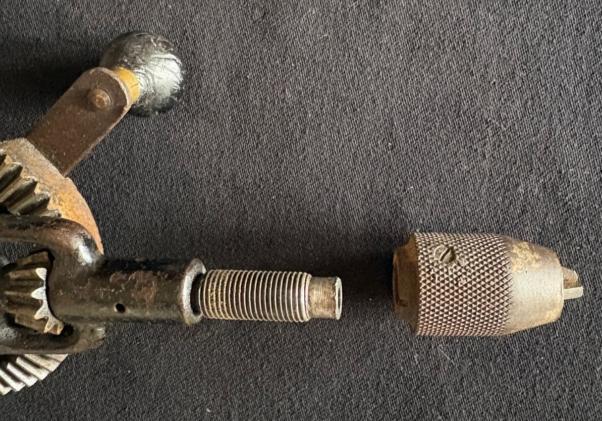 Antique Hand Tools-Hacksaw/Brace Drill/Eggbeater Drill/Spiral Rachet Screwdriver