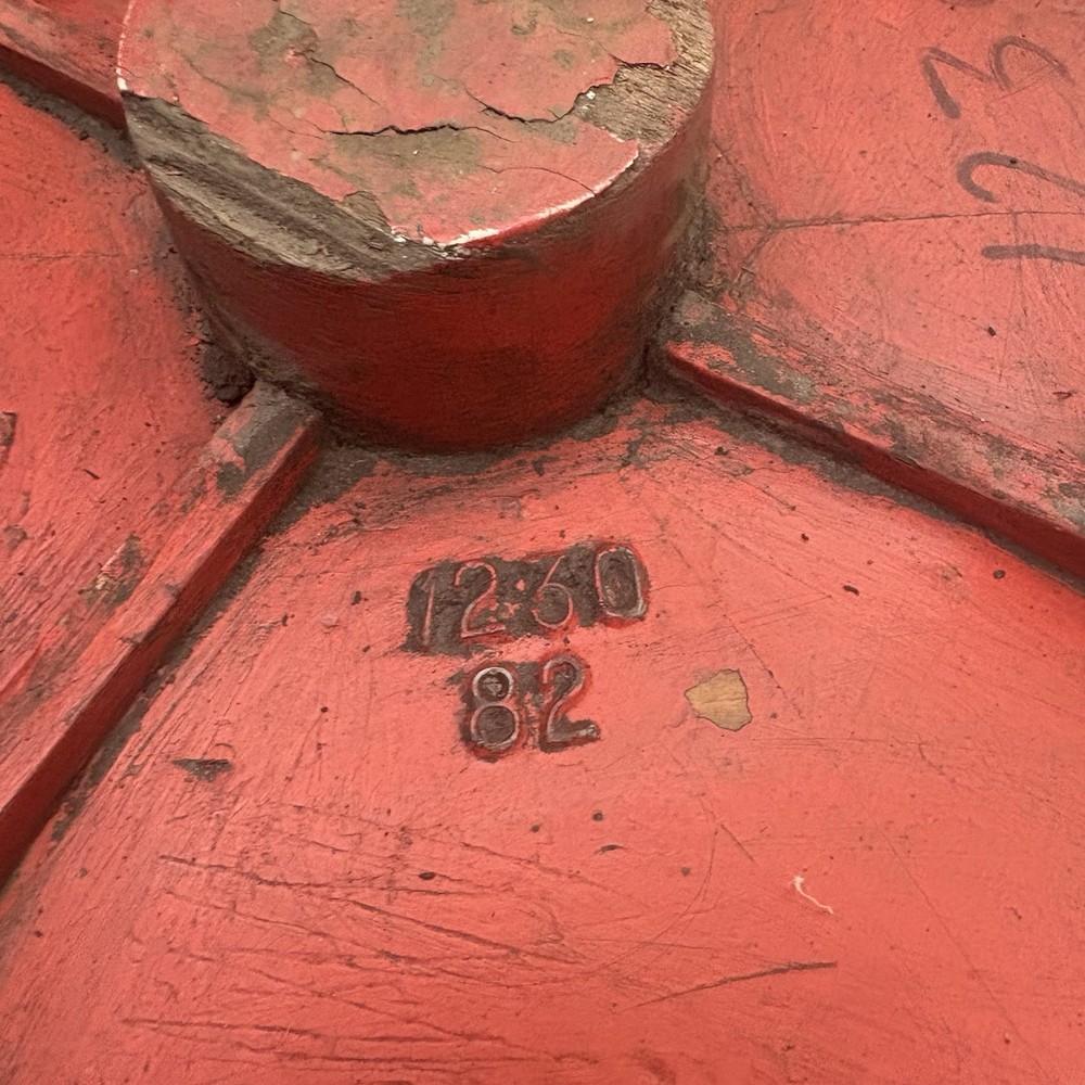 Vintage Foundry Mould Form Industrial Pattern Wheel Shape Sand Casting