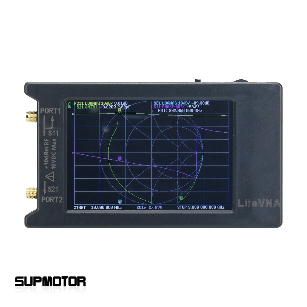 50KHz-6.3GHz Portable Vector Network Analyzer Antenna Analyzer 4" Display
