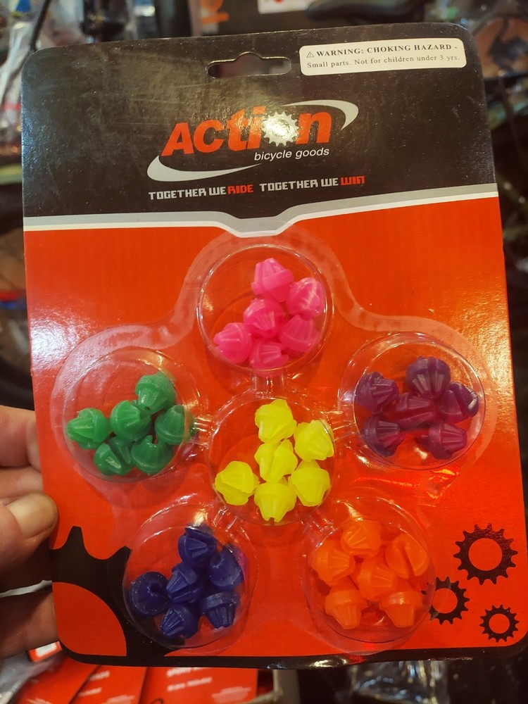 Spoke Beads Action, Multi Neon Colors, 36 pcs