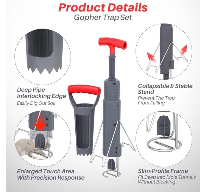 Bugnix Gopher Trap Set, New & Sealed!