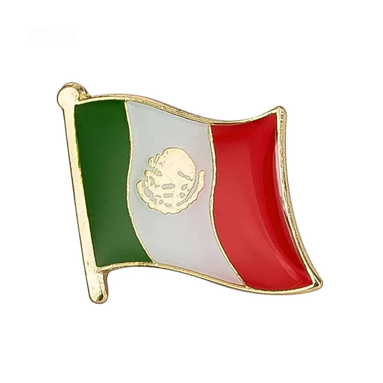 Mexico Flag Lapel Clothes