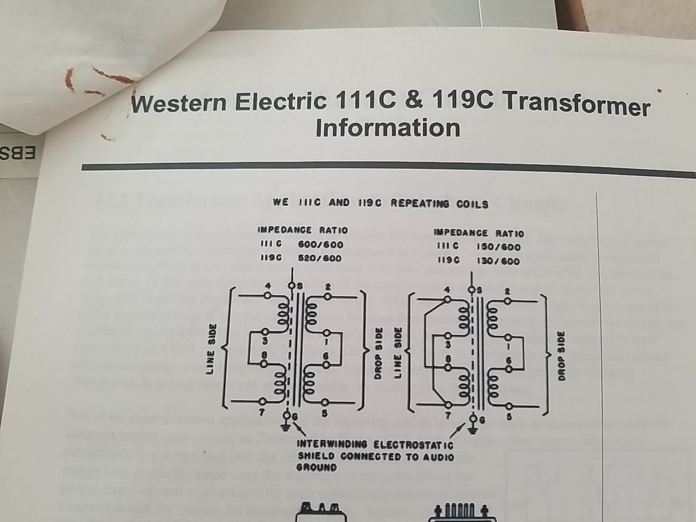 WESTERN ELECTRIC REP 120H NOS