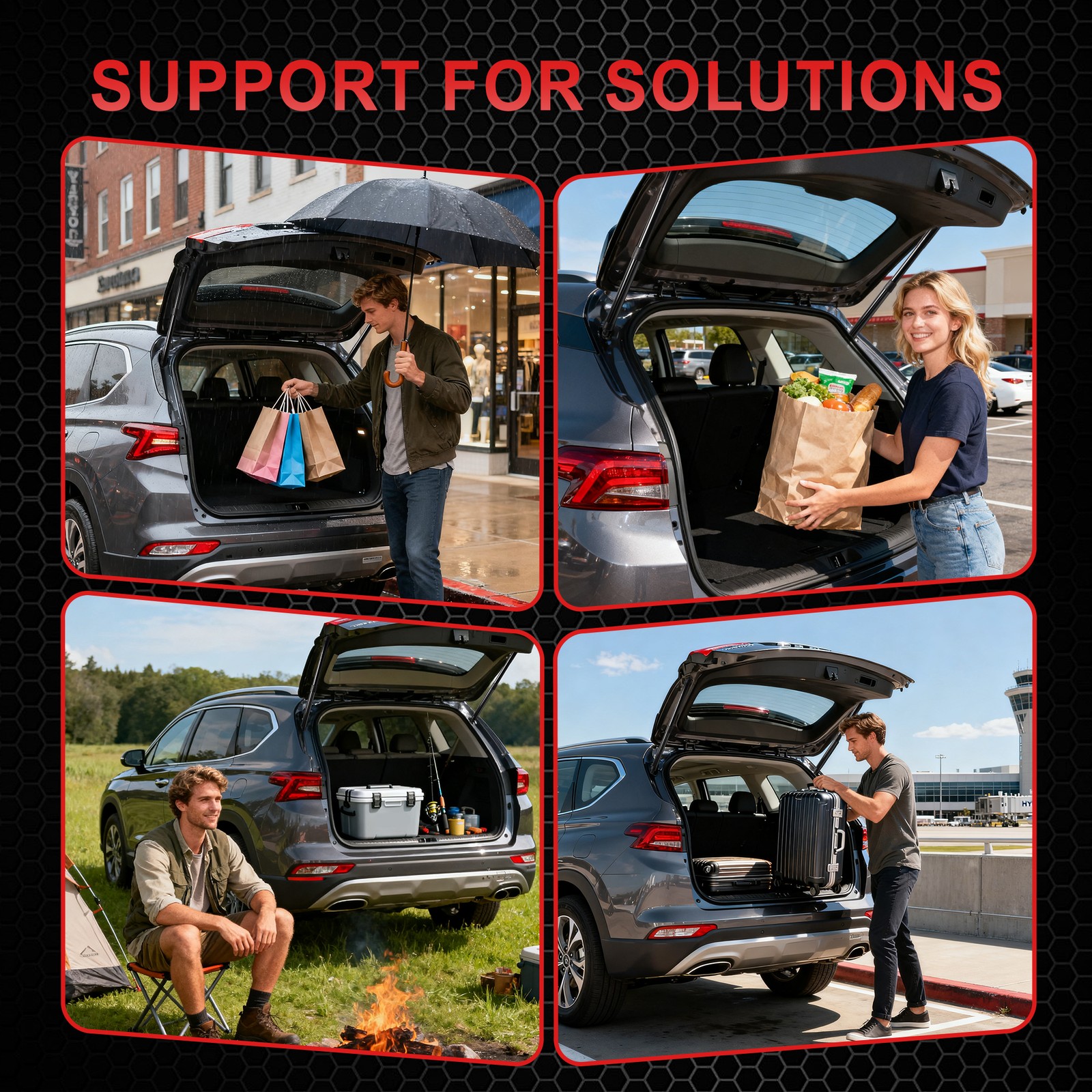 Rear Left Right Tailgate Power Lift Support For 2013-2019 Hyundai Santa Fe