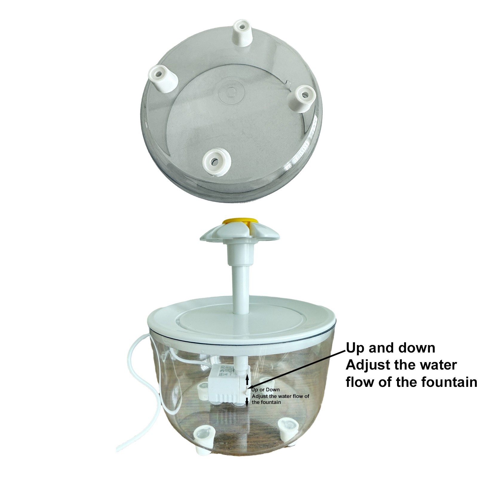 Cat Water Fountain Transparent Automatic Dog Cat Fountain Circulating Water Bowl