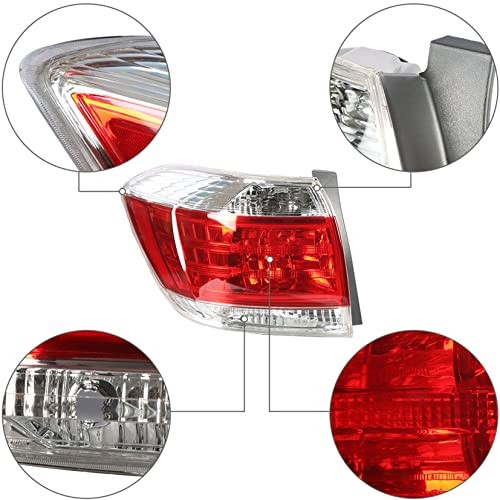 2-Pack LH and RH Tail Light Assembly Replacement for Highlander 2011 2012 2013
