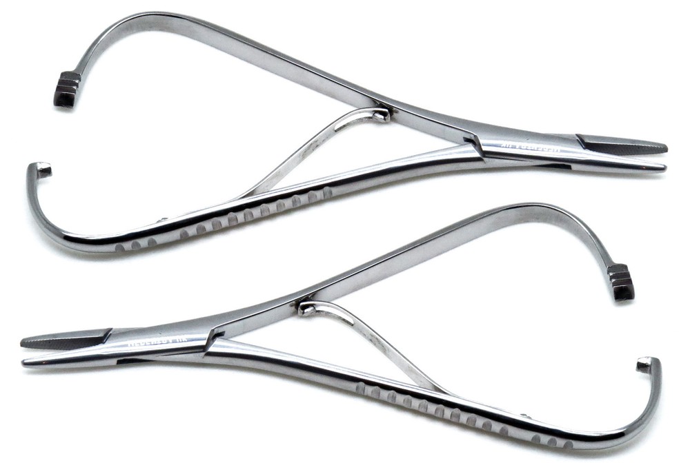 2 Pcs Dental Mathieu Needle Holder TC & Standard 14cm Forceps Surgical New Tools