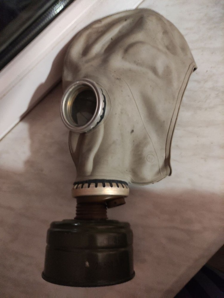 Soviet russian Gas mask Grey rubber